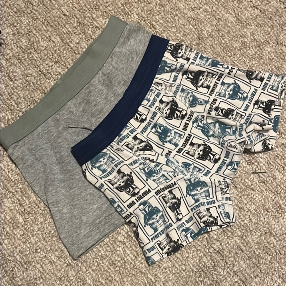 Boys' 4T Underwear Short Boxer Briefs 2 Pack- Gray Cat & Jack, Star Wars Print